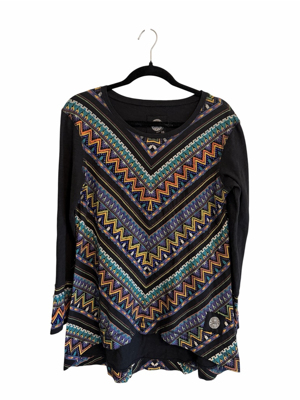 Double D Ranch Beaded Aztec Top Size XS